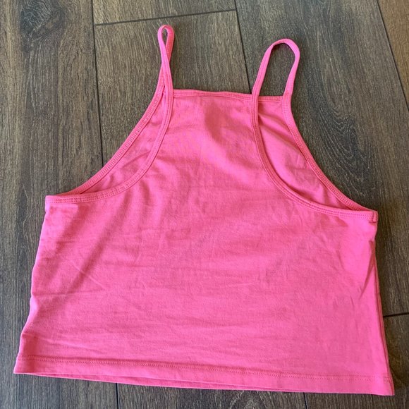 H&M Divided Halter Tank Top, Cropped, Pink, M - Picture 3 of 3